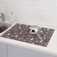 thumbnail image 6 of Yiaed Snowflake Fox Print Highly Absorbent Microfiber Kitchen Counter Mat, Dish Drying Pad for Dishes, Utensils, Pots and Pans, Large 18" x 24", 6 of 7