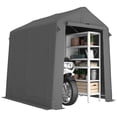 thumbnail image 1 of 7.5' x 6.2' Portable Shed, Waterproof Bike Tent with Zipper Door Dark Grey, 1 of 10