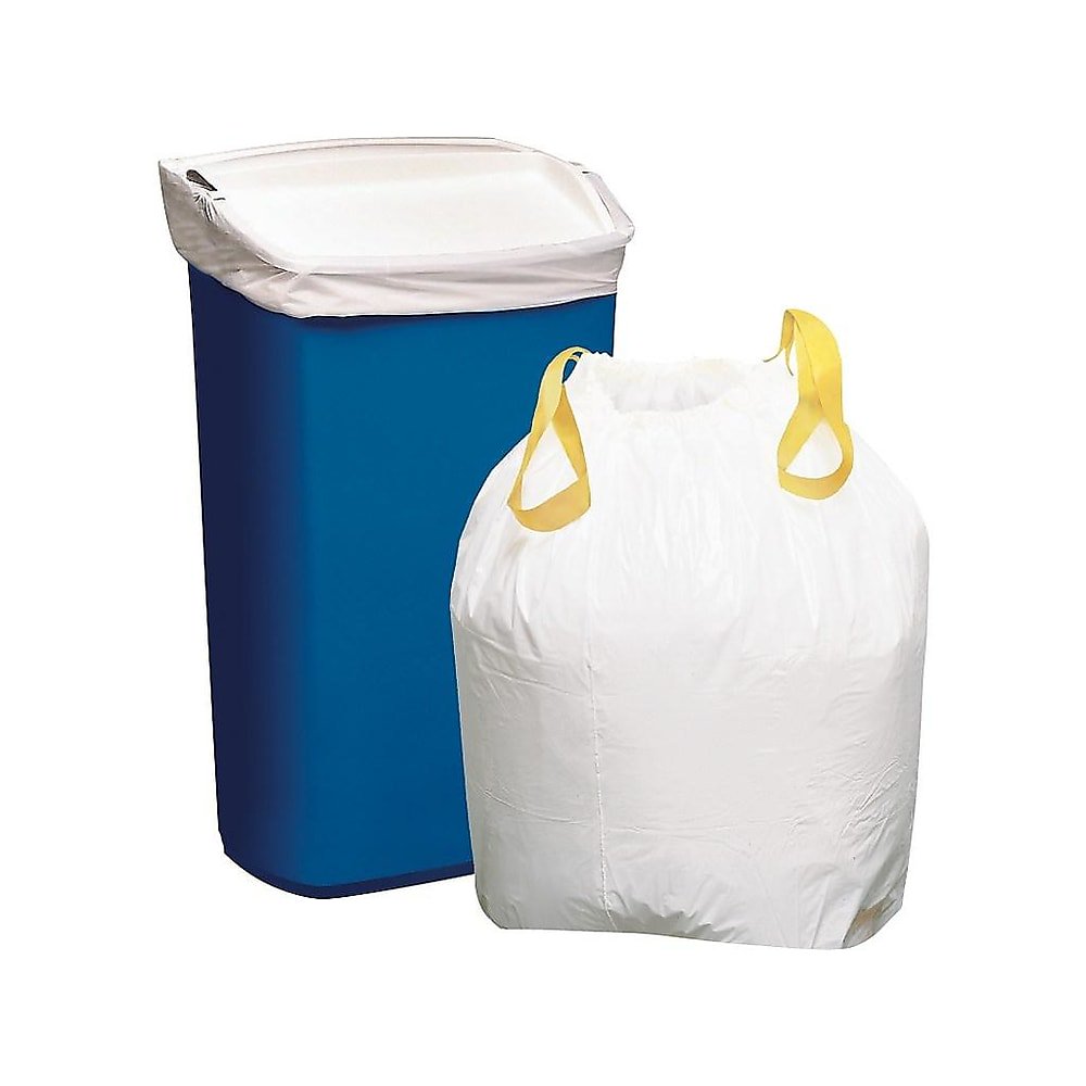 Staples Value Size Trash Bags Drawstring White 13 gallon 120 Bags/Box