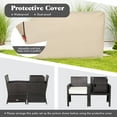 thumbnail image 6 of Costway 3 Piece Pe Rattan Outdoor Patio Bar Set, Mix Brown/Off White, 6 of 10