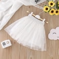 thumbnail image 2 of Godom Girls Short Tutu Skirt 18M-9T Ballet Mesh Tulle Polka Dot Solid Color Dance Skirt Summer Outfit,White, 2 of 6