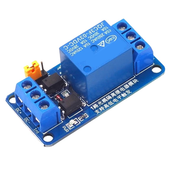 1Channel Optocoupler Isolated Relays Module High Low Levels Triggering Selection 10A Load Capacity Fails Safe Circuit Design