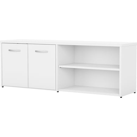 UPC: 0042976153908 | Bush Business Furniture Studio C Low Storage Cabinet with Doors and Shelves in White