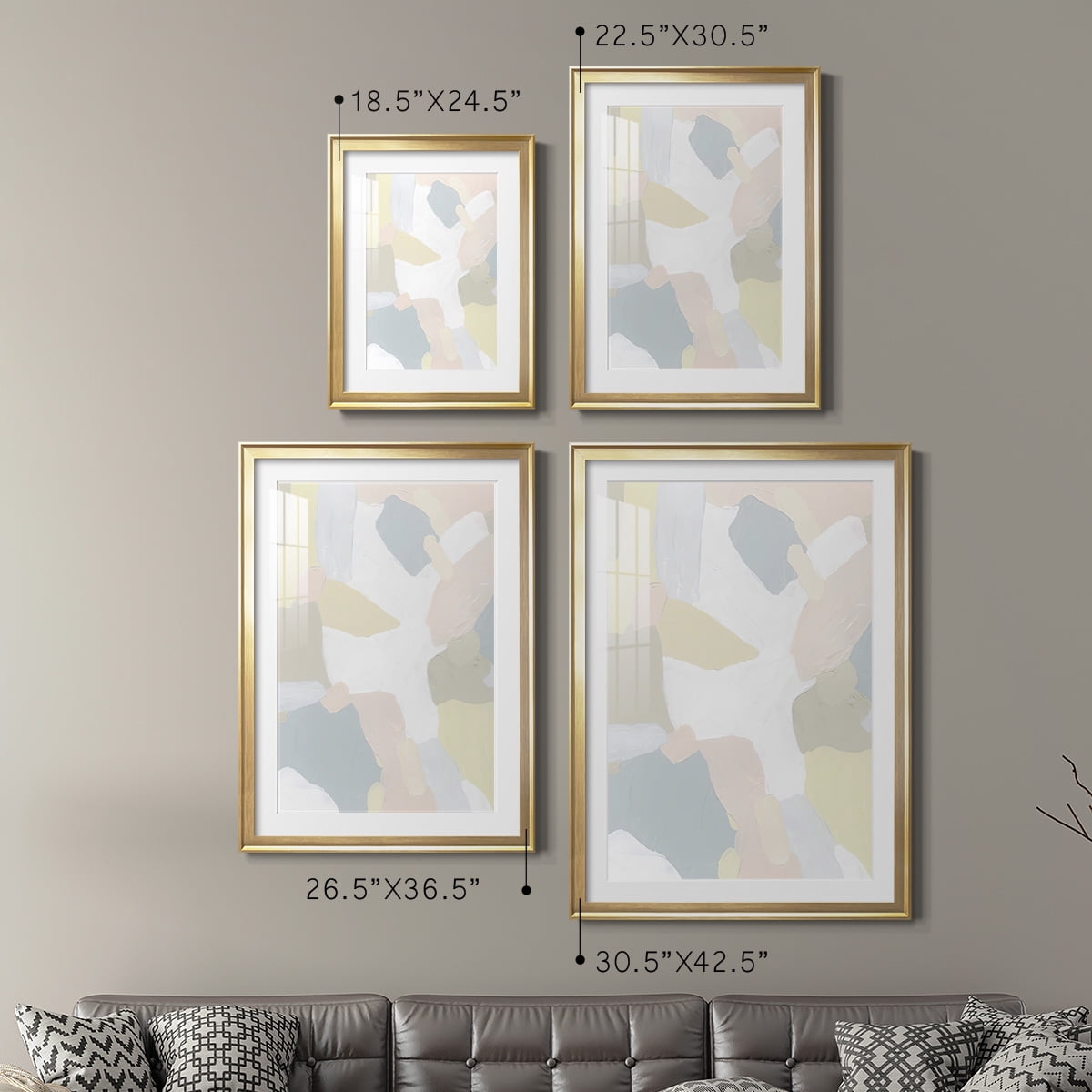 Wexford Home Sweet River I Premium Framed Print, 26.5" x 36.5" - Ready to Hang, Gold (Set of 2)