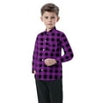 thumbnail image 4 of Wancir Little Big Boys Girls & Mens Plaid Flannel Shirt Button Down Family Matching Outfits, 4 of 7