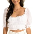thumbnail image 3 of Camiseta de camisa camiseta de camisa cuadrada Hermosa primavera para mujeres para actividades al aire libre ANGGREK Otros, 3 of 6
