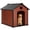 Rustic Brown, variant on EHHLY Large Dog House Outdoor, Extra Large 46" Insulated Igloo Design with Elevated Floor, For Large Dogs with Spacious Interior, Cement Grey