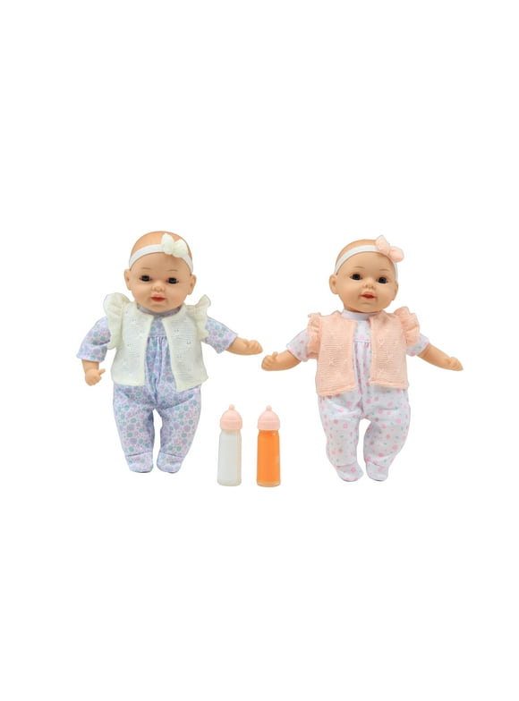 Dream Collection My Dream Baby Dolls 13 inch Happy Twins Doll Toy Set W/ 2 Dolls Included