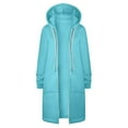 thumbnail image 7 of Dyegold Womens Sweatshirt Ladies Long Fall Jackets For Women Gray Zip Up Hoodie Women Cotton Long Sleeve ​Christmas ​Women Long Jackets ​My Orders, 7 of 7