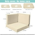 thumbnail image 3 of FKS LIFE 23.6"×23.6"×3.35" Outdoor Patio Cushion Covers with Zipper 14 Pack Waterproof Slipcovers, 3 of 6
