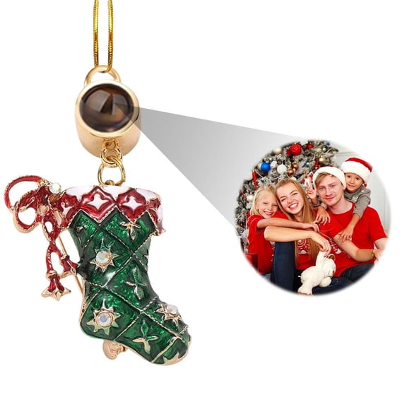 Personalized Christmas Ornaments, Photo Ornament for Christmas Tree, Custom Projection Pendants with Picture Inside, Memorial Decoration Gifts, Home Decor for Xmas Party