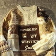 thumbnail image 4 of Suéter lindo de Navidad de otoño e invierno Y2K, diseño de bloques de colores, manga larga, estilo retro Harajuku, moda urbana, suéter suelto para parejas, 4 of 5