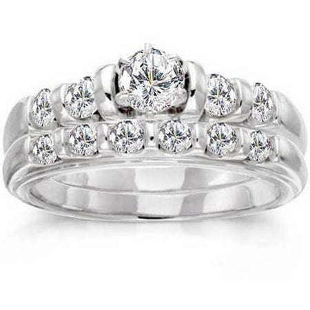 1 Carat Diamond 14kt White Gold Bridal Set Stargazer 1 Carat Diamond 14kt White Gold Bridal Set Stargazer