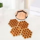 thumbnail image 3 of 4x posavasos de panal de , posavasos, posavasos rústicos, posavasos de madera para escritorio, mesa, cafetería, oficina, decoración del hogar, 3 of 5