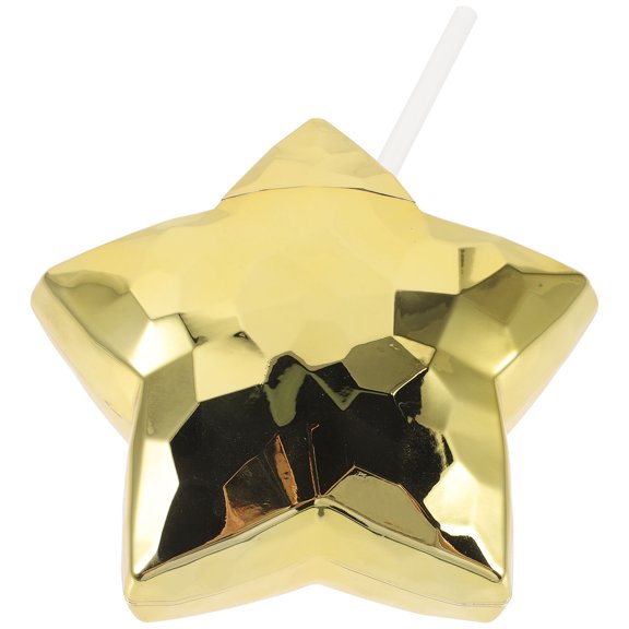 Raindrops Creative Water Cup Star Shape Milk Tea Cup Golden PP 1Pack for present