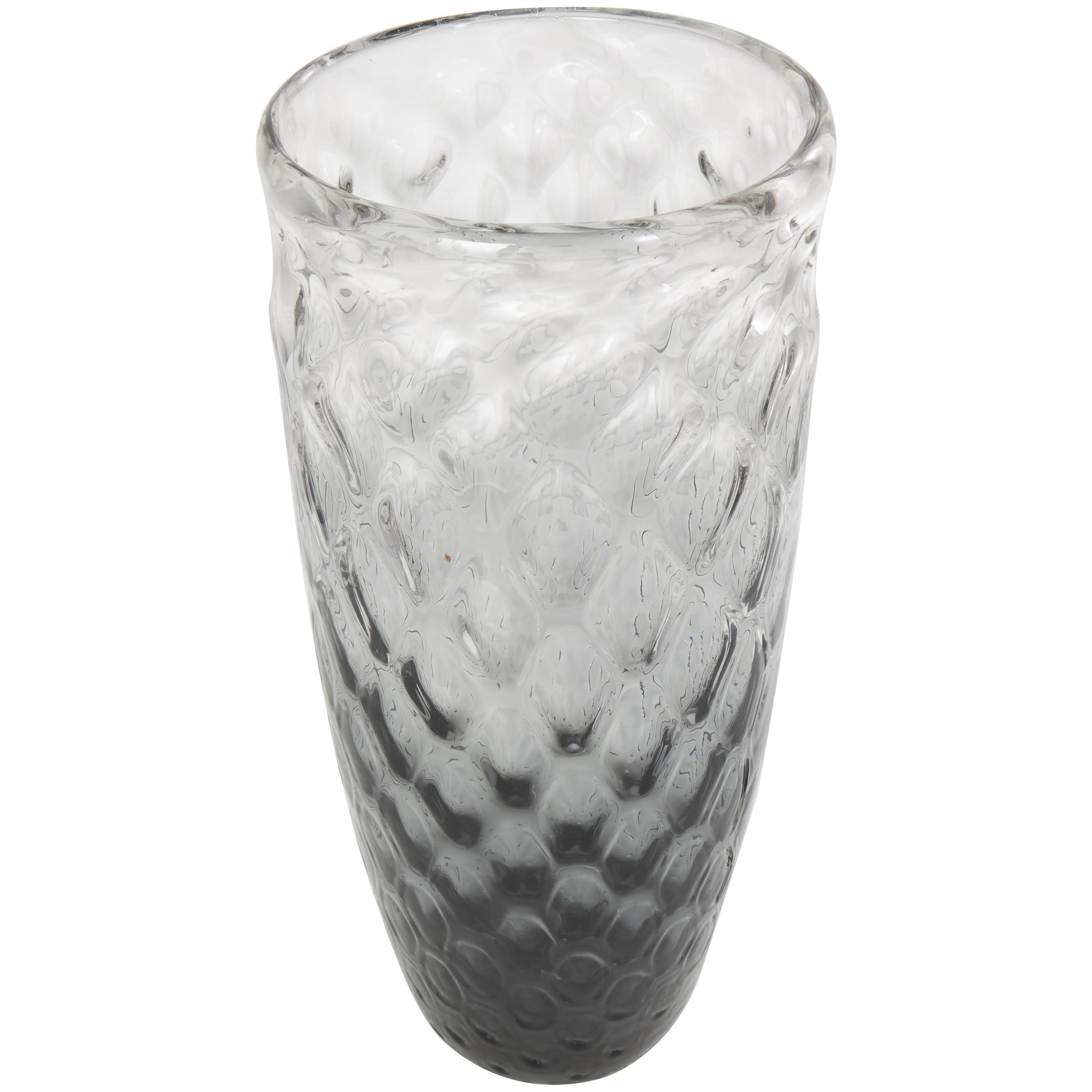DecMode 21" Handmade Ombre Black Glass Vase