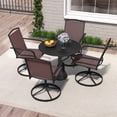 thumbnail image 2 of Gymax Patio Swivel Chairs Set of 4 w/ High Back & Round Metal Base for Backyard, 2 of 10
