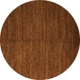 thumbnail image 1 of Ahgly Company Machine Washable Indoor Round Abstract Orange Modern Area Rugs, 4' Round, 1 of 4