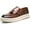 Brown, variant on Men's Leather Platform Slip On Tassel Loafers Round Toe Low Top Comfort Non-Slip Luxury Dress Shoes Casual Formal Business Work Penny Loafers
