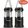 Costech 30 LED Ultra Bright Camping Lantern,  Portable Collapsible Lightweight Lighting Outdoor Adventure Hiking Light Lamp (Black 2 Pack)