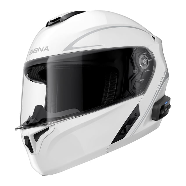 Casco de moto Sena Outrush R Bluetooth Modular Blanco XL