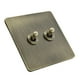 thumbnail image 2 of Interruptor de palanca de acero inoxidable verde bronce tipo 86 para pared de 1 a 4 gangas de 1 / 2 ma, 2 of 11