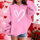 thumbnail image 3 of Sudadera con capucha y estampado de corazón de San Valentín, sudadera de manga larga para niños y niñas, chaqueta para niñas de talla mediana y grande., 3 of 7