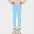 thumbnail image 5 of Zshosam Girls Leggings Kids Girls' Athletic Leggings, Kids Teen Dance Yoga Workout Running Pants Size 5T 6T,(Light Blue 5-6 Years), 5 of 7