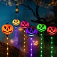 thumbnail image 2 of Juego de 6 luces solares para caminos con forma de calabaza, Homeleo, que cambian de color, 2 of 9