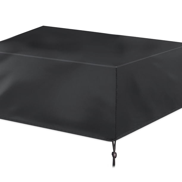 Kearding Tela Oxford impermeable para muebles de jardín, cubierta para la lluvia, protección para sofá al aire libre, cubiertas a prueba de Cubiertas para muebles de jardín negro 120*120*74cm