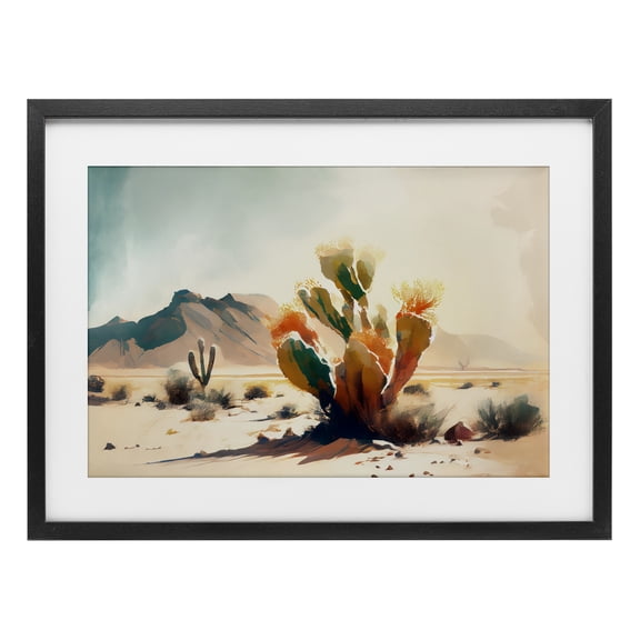 Stupell Industries Desert Dream at Sunrise Black Framed Print Under Glass design by Titan Turner, 14 x 20