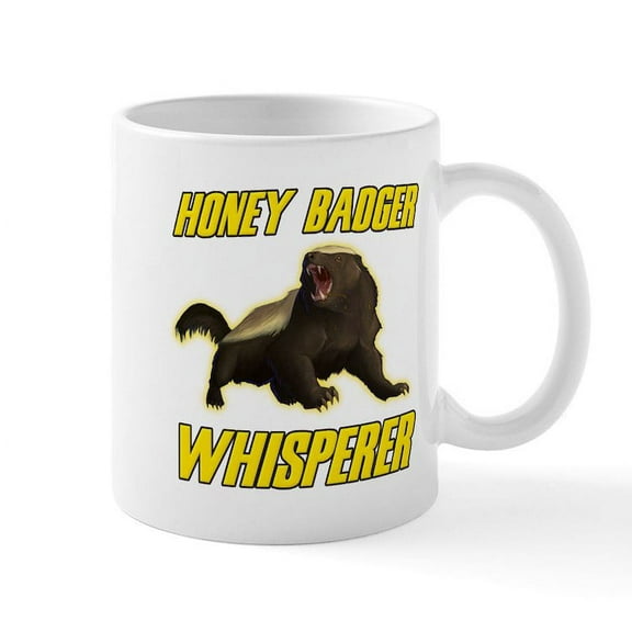 CafePress - Honey Badger Whisperer Mug - 11 oz Ceramic Mug - Novelty Coffee Tea Cup