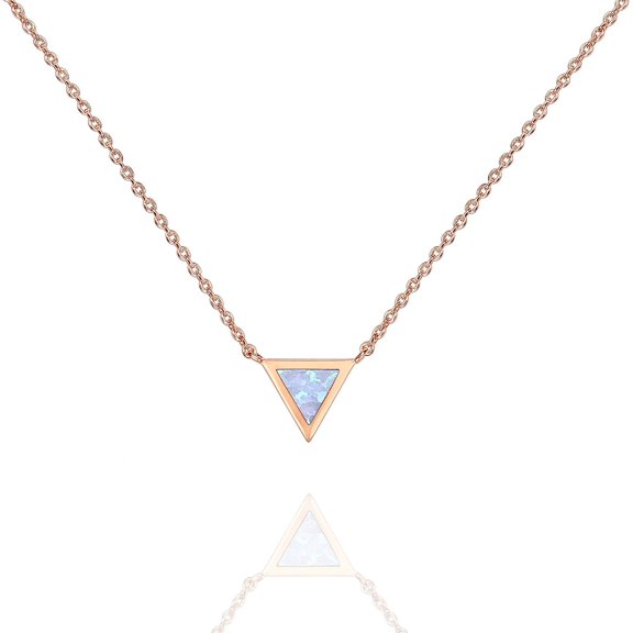 14K Gold Plated Created Opal Necklace | Opal Necklaces for Women
