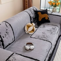 NAYOROOM Vintage Gray Sofa Cover, Couch Covers for 3 Cushion Couch Sofa, Sectional Couch Covers for Living Room Sofa Throws Sofa Slipcovers (71"x 118",Large )