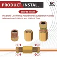 thumbnail image 5 of 24 PCS 3/16" Brake Line Fittings Kit - 24 Threads Assortment for 3/16" Tube -..., 5 of 5