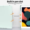 thumbnail image 4 of KenKe iPad 10.2 Case for iPad 9th Generation 2021 /iPad 8th Generation 2020 / iPad 7th Gen 2019 with Pencil Holder, Auto Sleep/Wake for Slim Soft Back Smart Cover, iPad 10.2 inch Case, Tender Green, 4 of 8