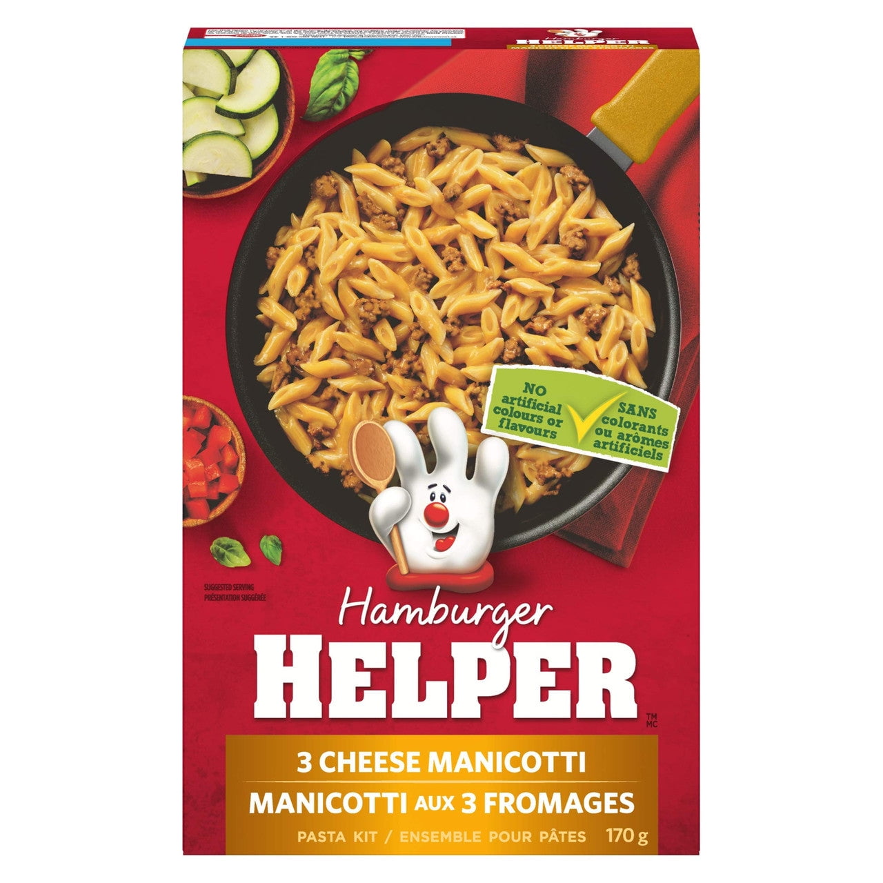 Hamburger Helper 3 Cheese Manicotti 170g/6oz. Box