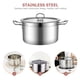thumbnail image 3 of Stockpot de acero inoxidable Soup Soup Pot Foundpot con tapa, 3 of 7
