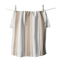 KAF Home Centerband Oversized Kitchen Towel, 100% Cotton, Taupe