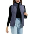thumbnail image 3 of Diufon Womens Vests Padded Lightweight Sleeveless Vest Fall Winter Full Zip Outerwear Vests with Pockets, 3 of 9