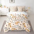 thumbnail image 2 of Feelyou Kawaii Cat Animal Twin Bedding Sets 7-Piece, Boy Girl Bedding Comforter Set, 2 of 8