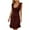 Coffee, variant on Lmnyox Women's Mini Dress Ruffle Sleeveless Scoop Neck Dress Summer A Line Cocktail Party Dress