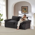 thumbnail image 3 of Leumius 80" Cloud Sofa,Modular Boneless Couches for Living Room, 3 Seater Modern Lounge Couch, No Assembly Required,Dark Gray, 3 of 6