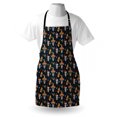 thumbnail image 3 of Mexican Apron Detailed Artistic Floral Sugar Skulls with Sombrero Hats Chili Peppers and Guitars, Unisex Kitchen Bib Apron with Adjustable Neck for Cooking Baking Gardening, Multicolor, by Ambesonne, 3 of 3