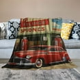thumbnail image 2 of COMIO  Classic Red Car Throw Blanket 1960s Filling Station Gasoline Route 66 Retro Poster Decorative Soft Warm Cozy Flannel Plush Throws Blankets for Baby Toddler Dog Cat, 2 of 6