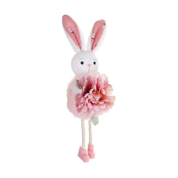 8.6 Inch Easter Bunny Figurines - Pastel Color Plush Bunny Hanging Ornaments for Easter Decoration, Spring Tea Party, Baby Shower Supplies and Holiday Home Tabletop Centerpieces