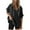 Black, variant on VISALY Hoodie Oversized Sweaters Knitted Sweaters Ribbed Tops Solid Color Long Sleeved Casual Sweater Loose V Neck Tunic Tops with Pockets Casual Sweatshirts Casual Fall Outfits Plain Hoodies Black L