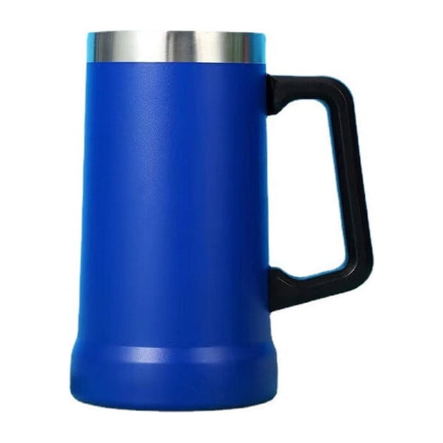 Yuarrent Taza de vacío a prueba de fugas, lavable, antideslizante, reutilizable, aislamiento térmico, 709ml, botella de agua de repuesto para oficina Suministros térmicos Azul Yuarrent HA074472-07