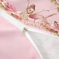 thumbnail image 4 of Castle Fairy Kawaii Ballet Girl Twin Duvet Cover,Flying Butterfly Pink Rose Twin Bedding,Pink Reversible,1 Duvet Cover and 1 Pillowcase, 4 of 6