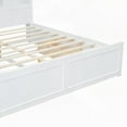 thumbnail image 3 of White King Size Wood Platform Bed with Ample Storage & USB Charging, 3 of 16